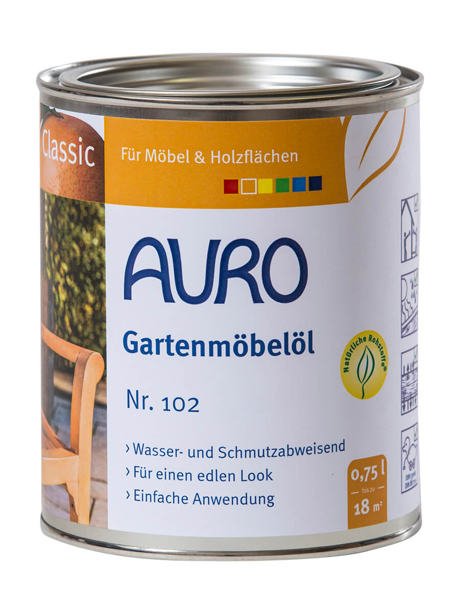 AURO Gartenmöbelöl / Teaköl Classic Nr. 102 - 0,75 L